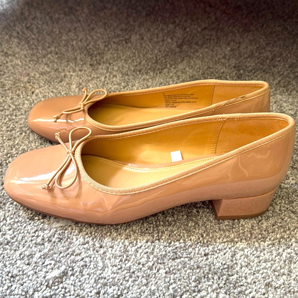 A New Day™ Women's Joy Ballet Block Heel  Beige Nude